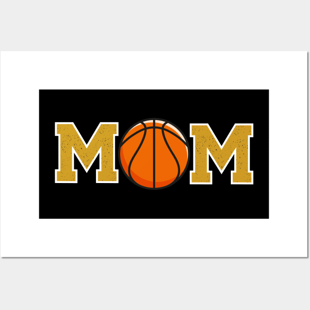 Basketball Mom Gold Wall Art by capesandrollerskates 